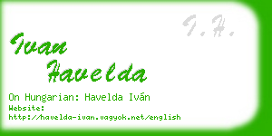 ivan havelda business card